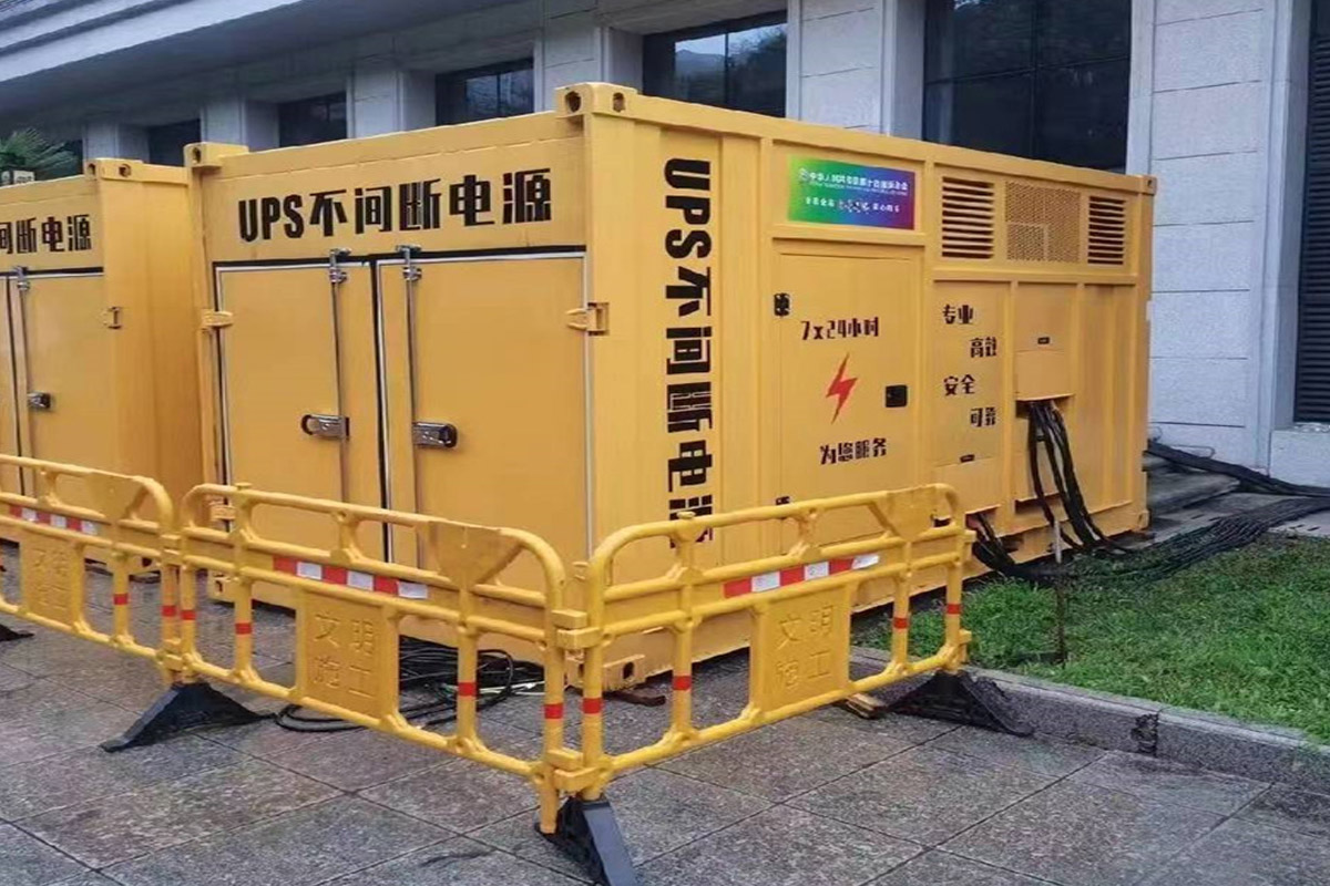 汉源发电机租赁施工现场
