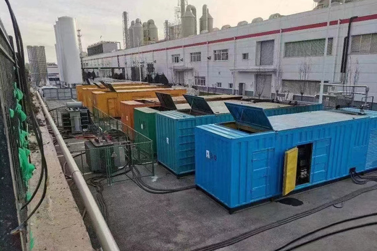 汉源发电机租赁施工现场